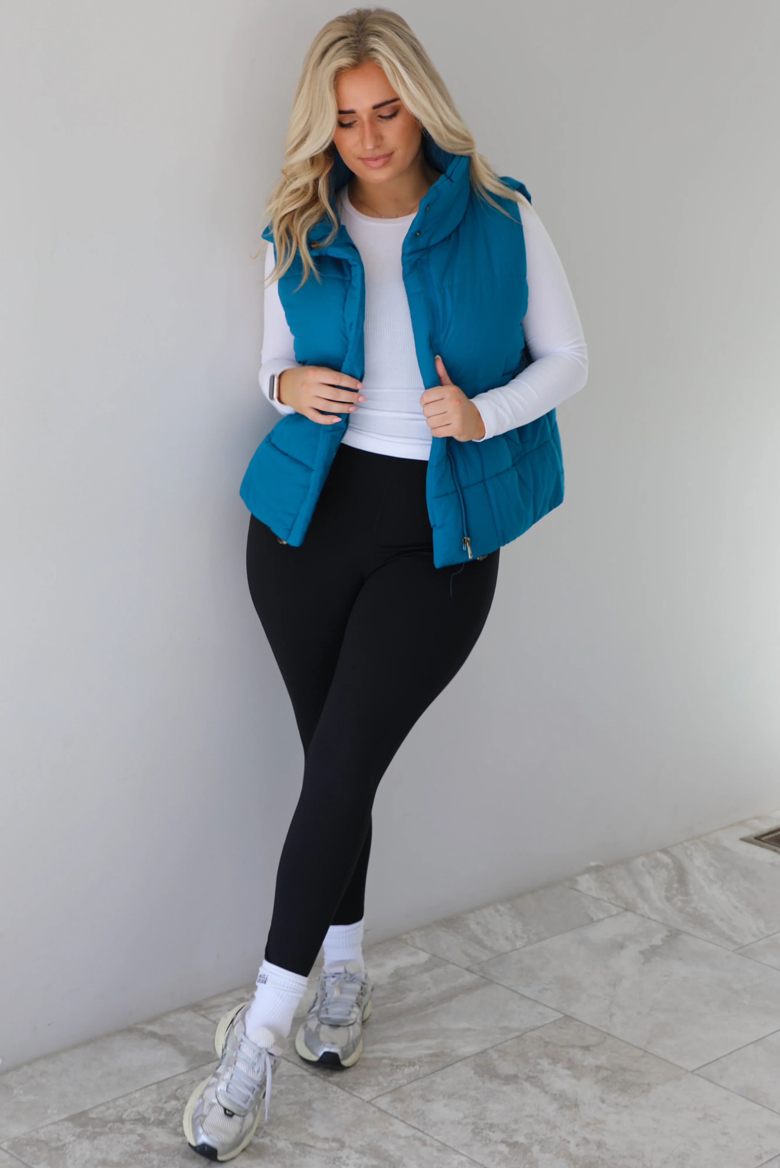 Cozy Campfire Vest: Teal - Image 3