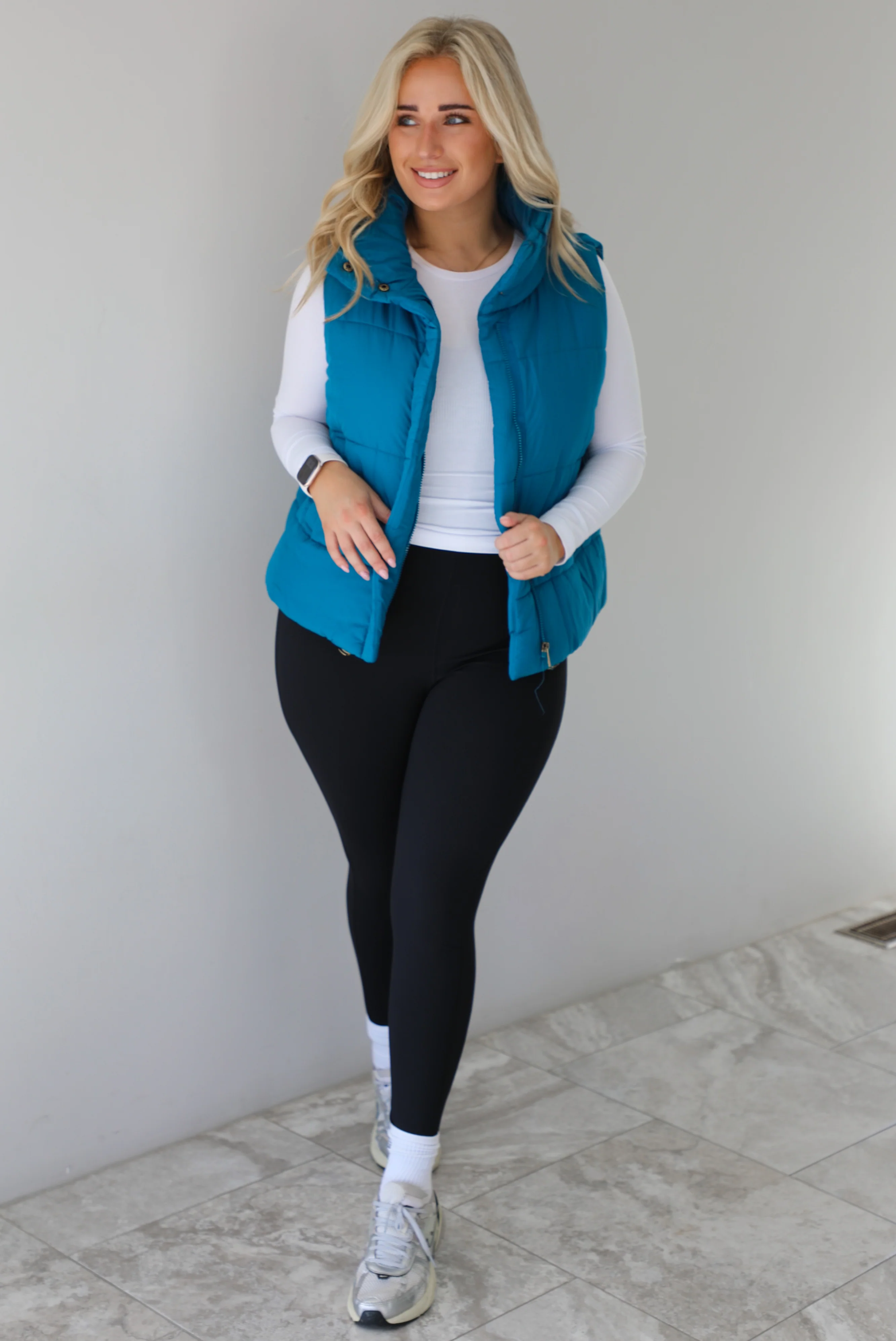 Cozy Campfire Vest: Teal - Image 5
