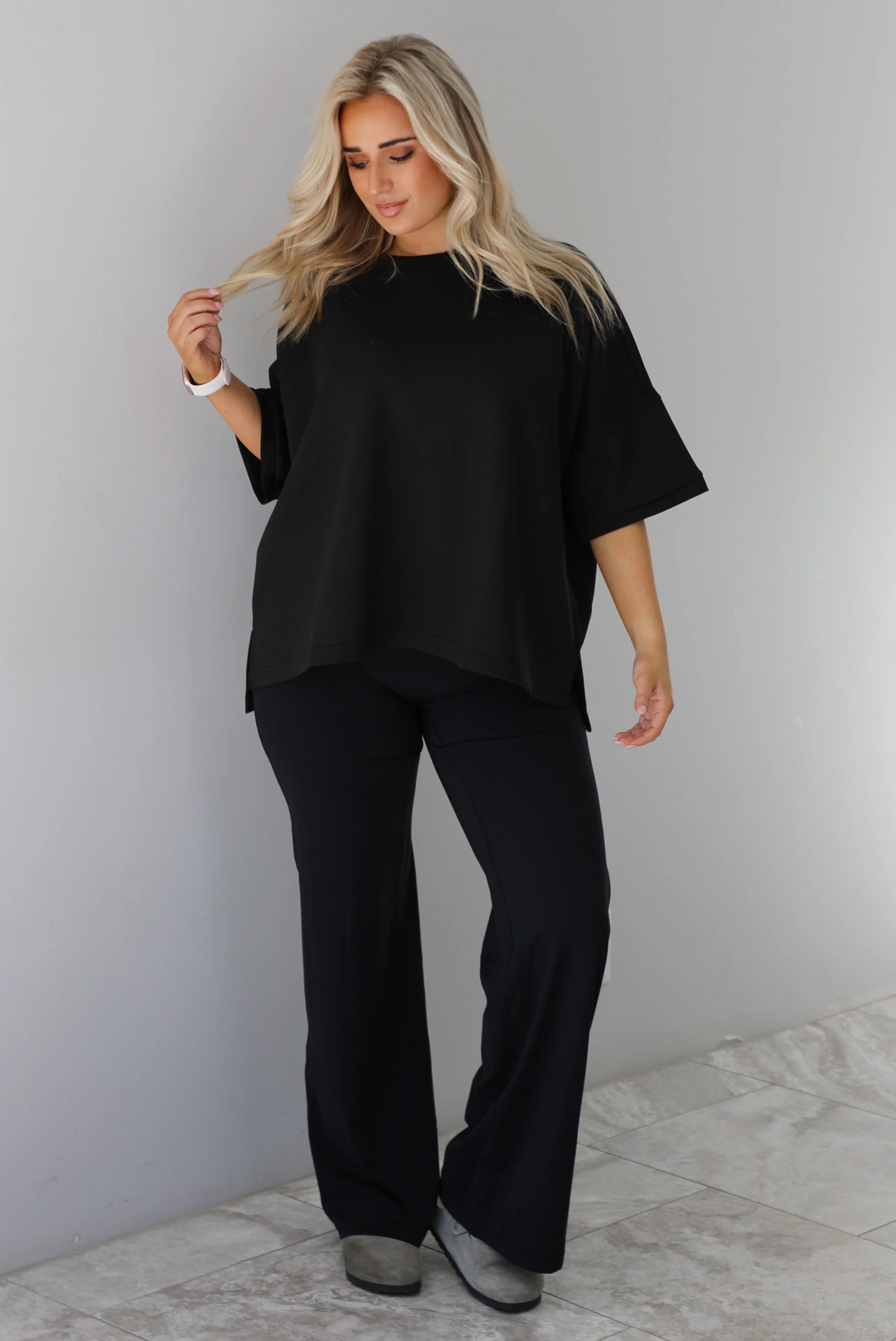 Dressed Down Oversized Tee: Black - Image 2