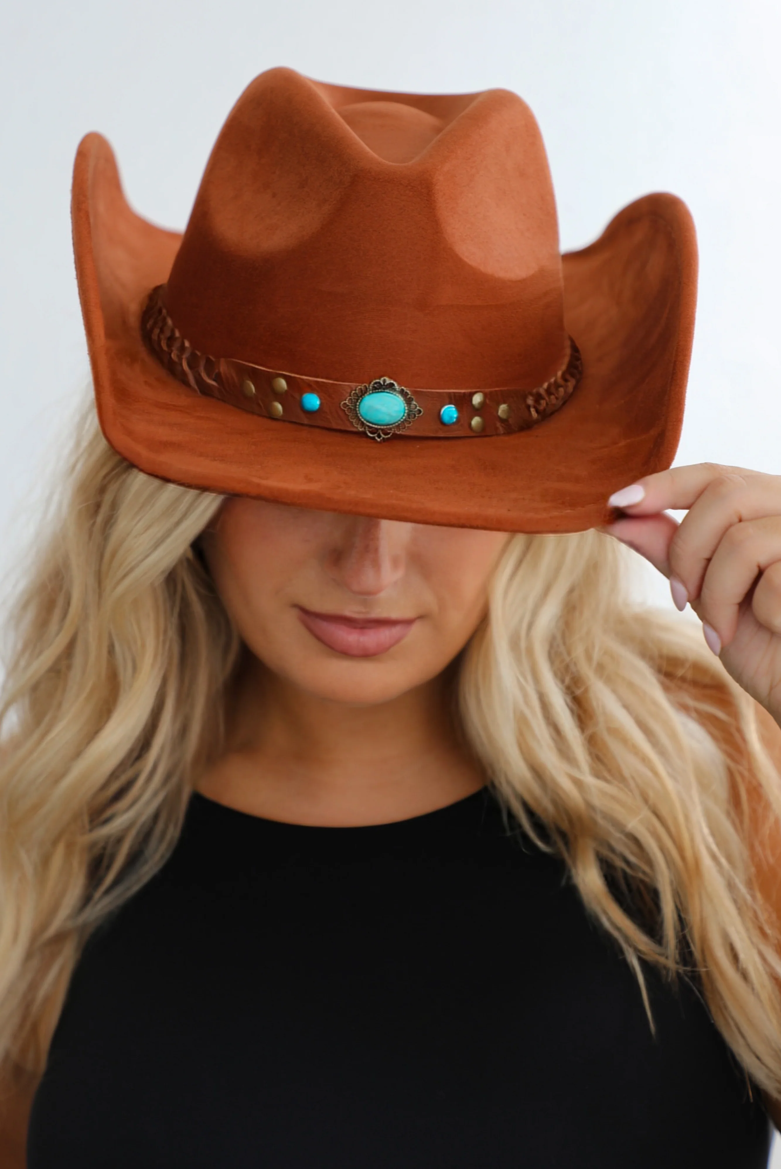 Georgia Cowgirl Hat: Cognac - Image 2