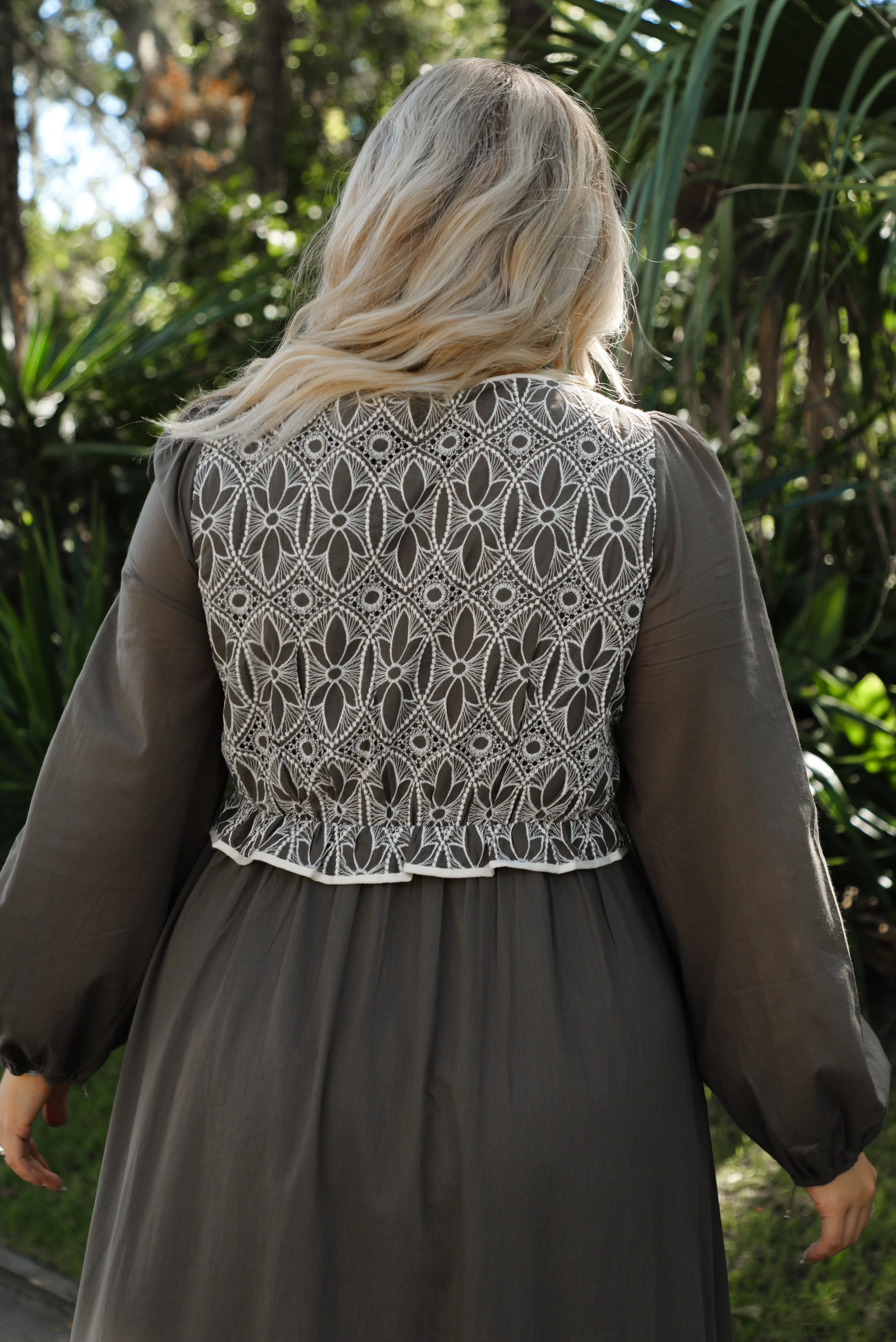 Mystical Maxi Dress: Olive/Ivory - Image 10