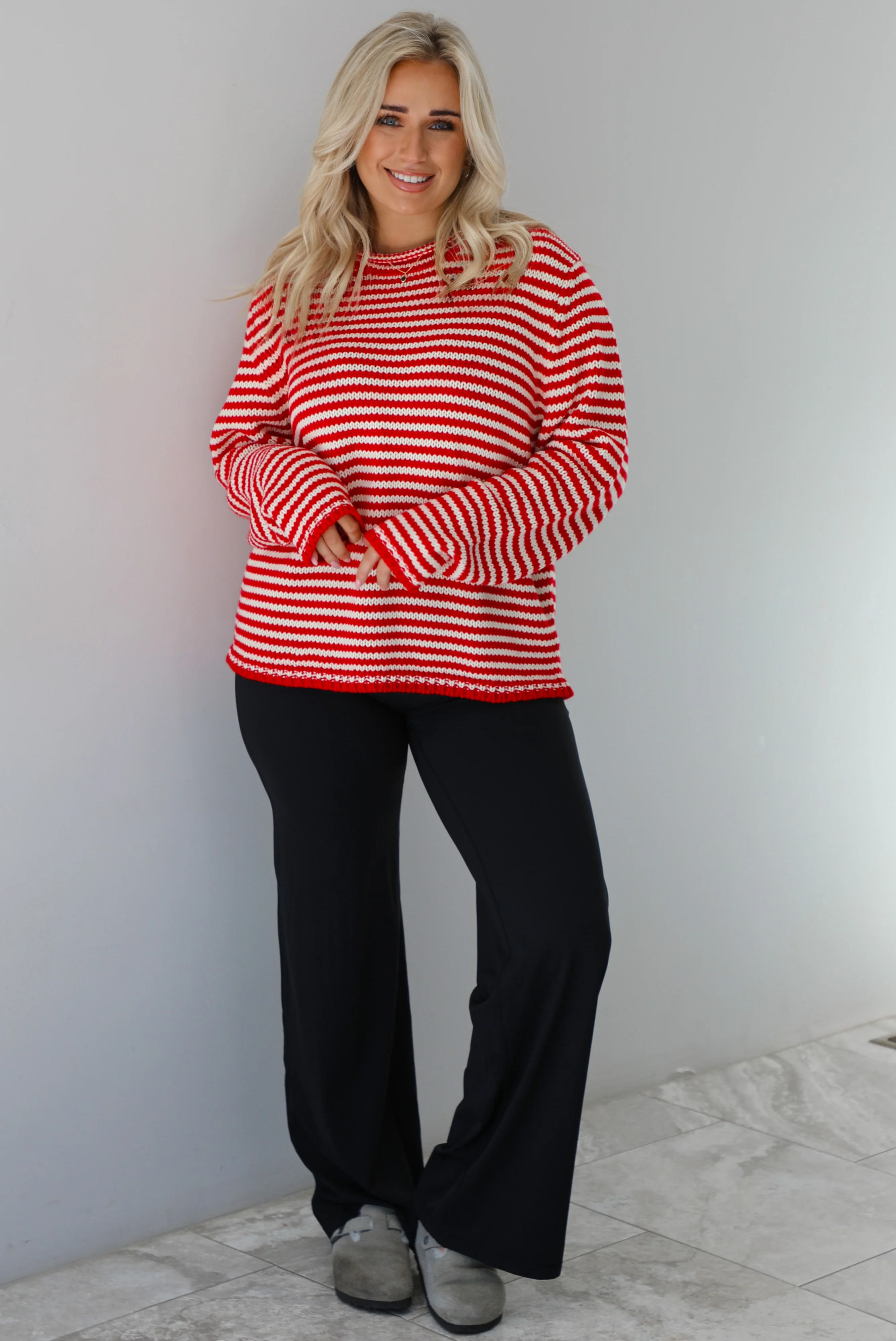 That's Sweet Sweater: Red/White Striped - Image 2