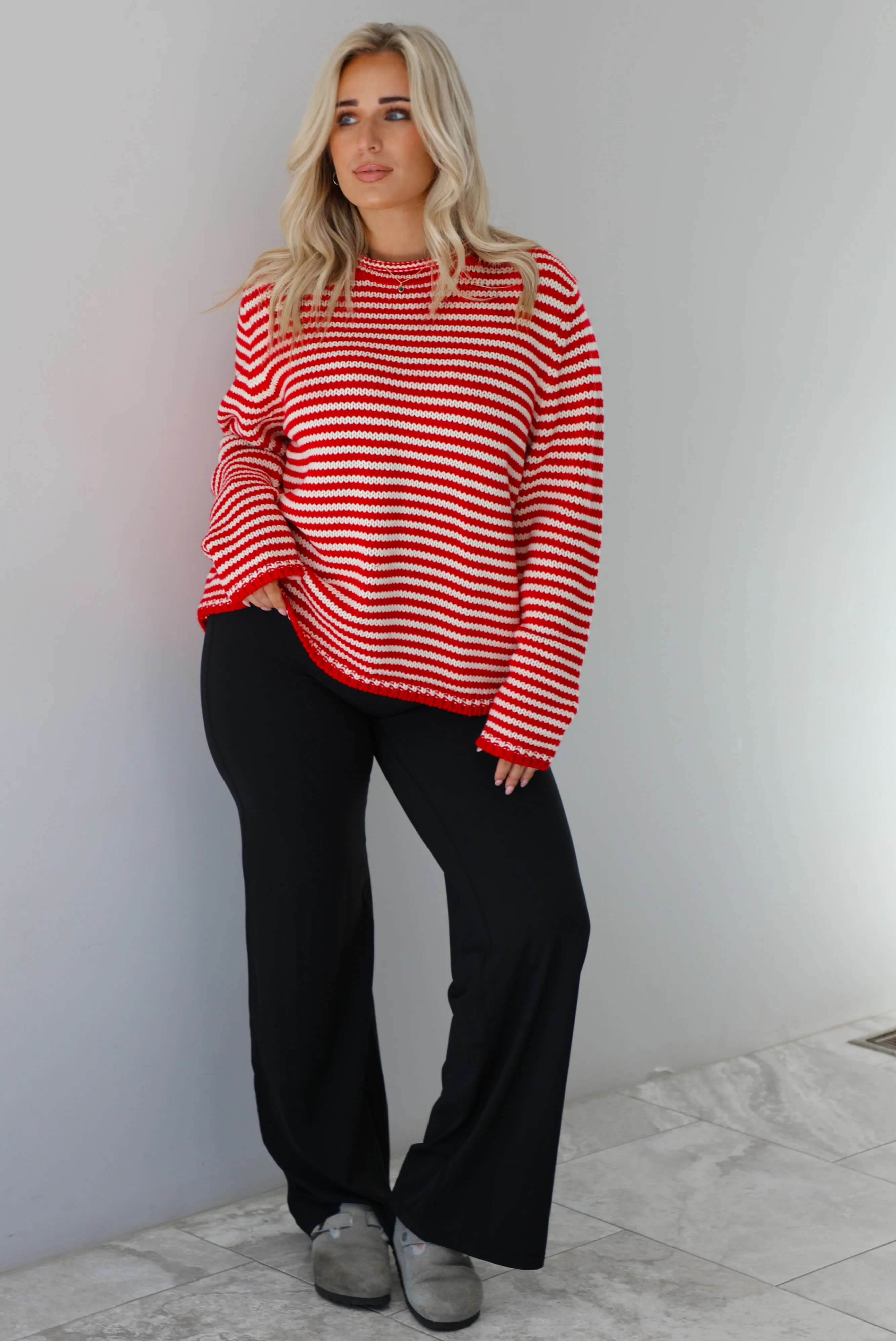 That's Sweet Sweater: Red/White Striped - Image 3