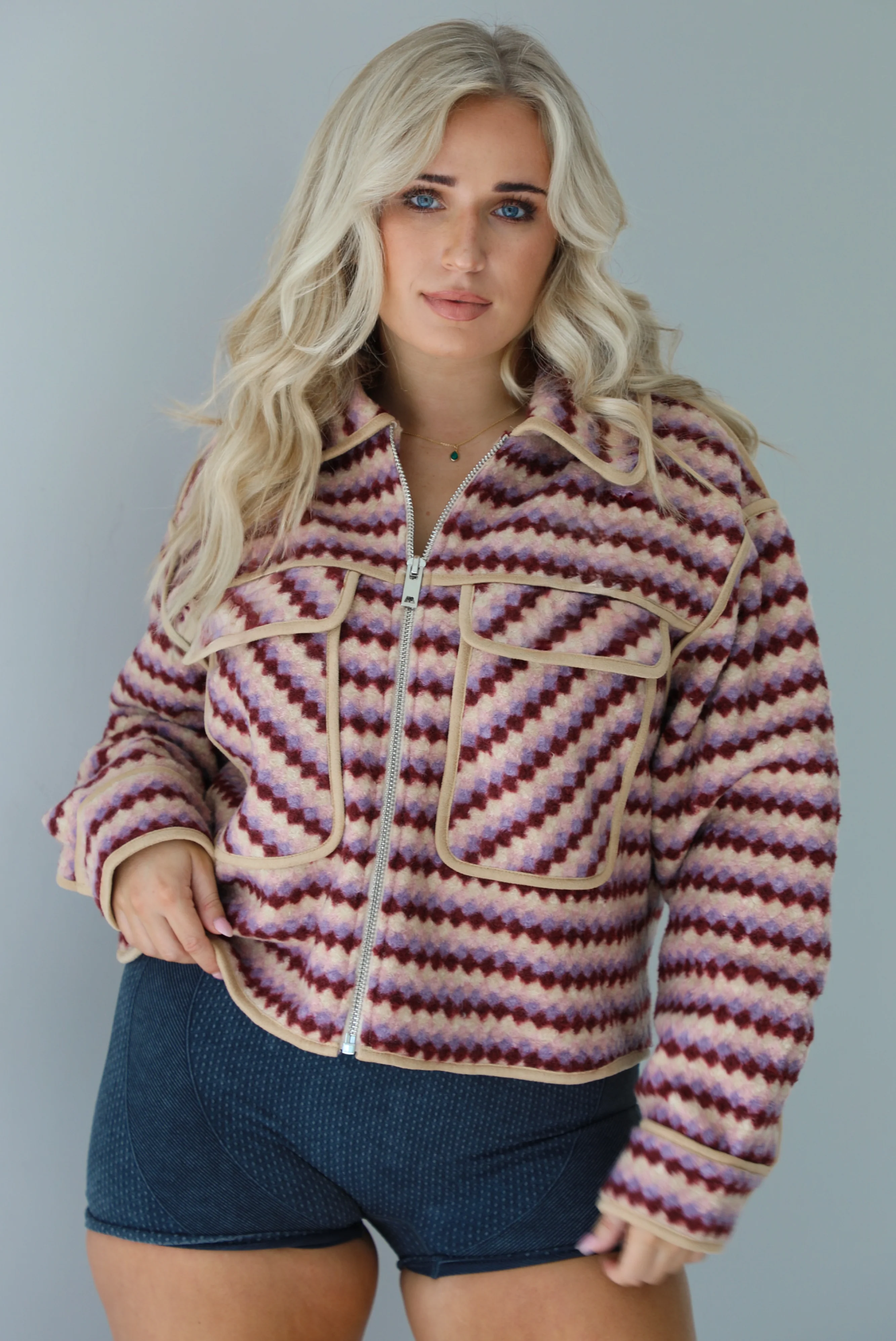 Thinking Of You Jacket: Pink/Multi - Image 8