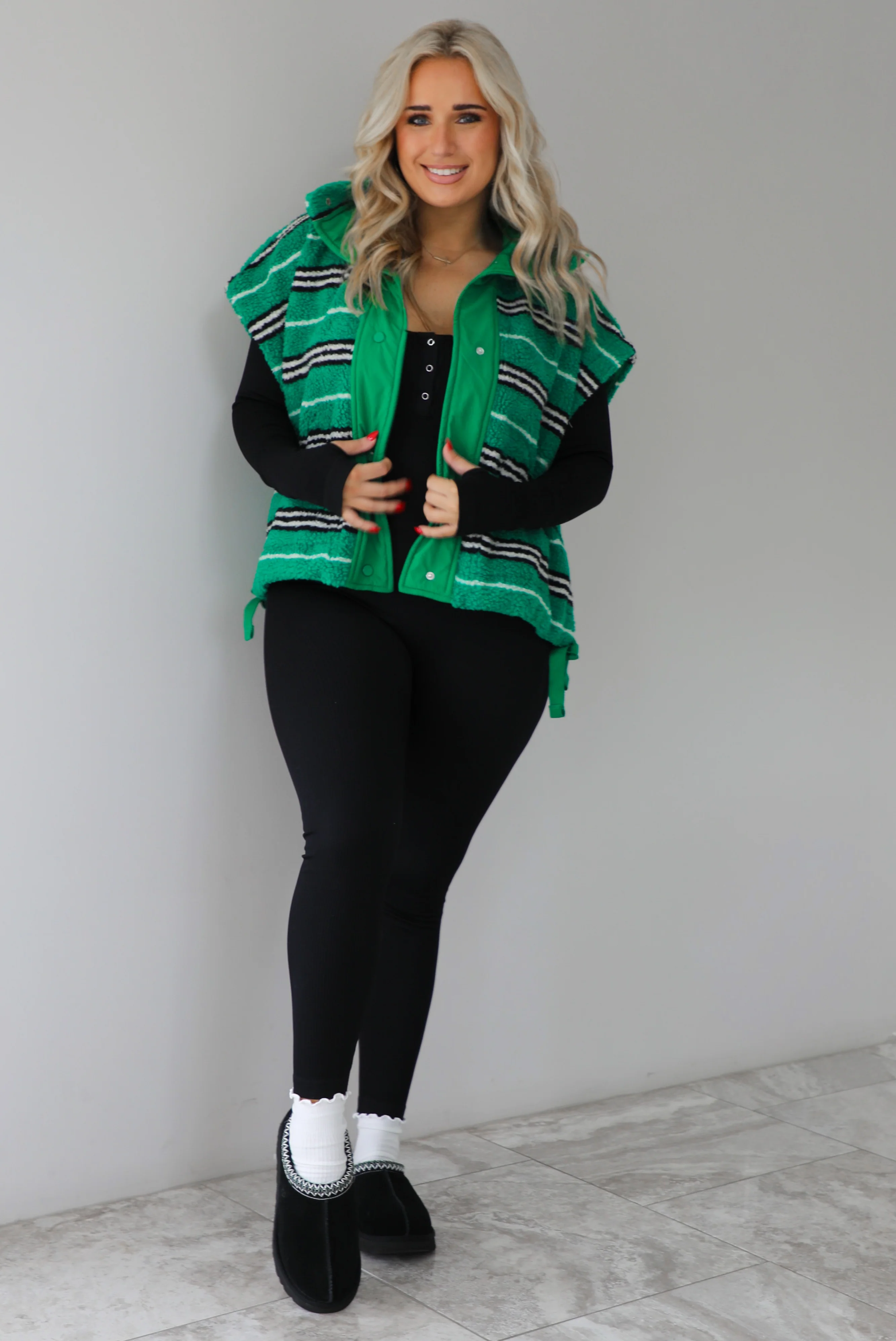 Weekend In Vermont Vest: Green/Multi - Image 3